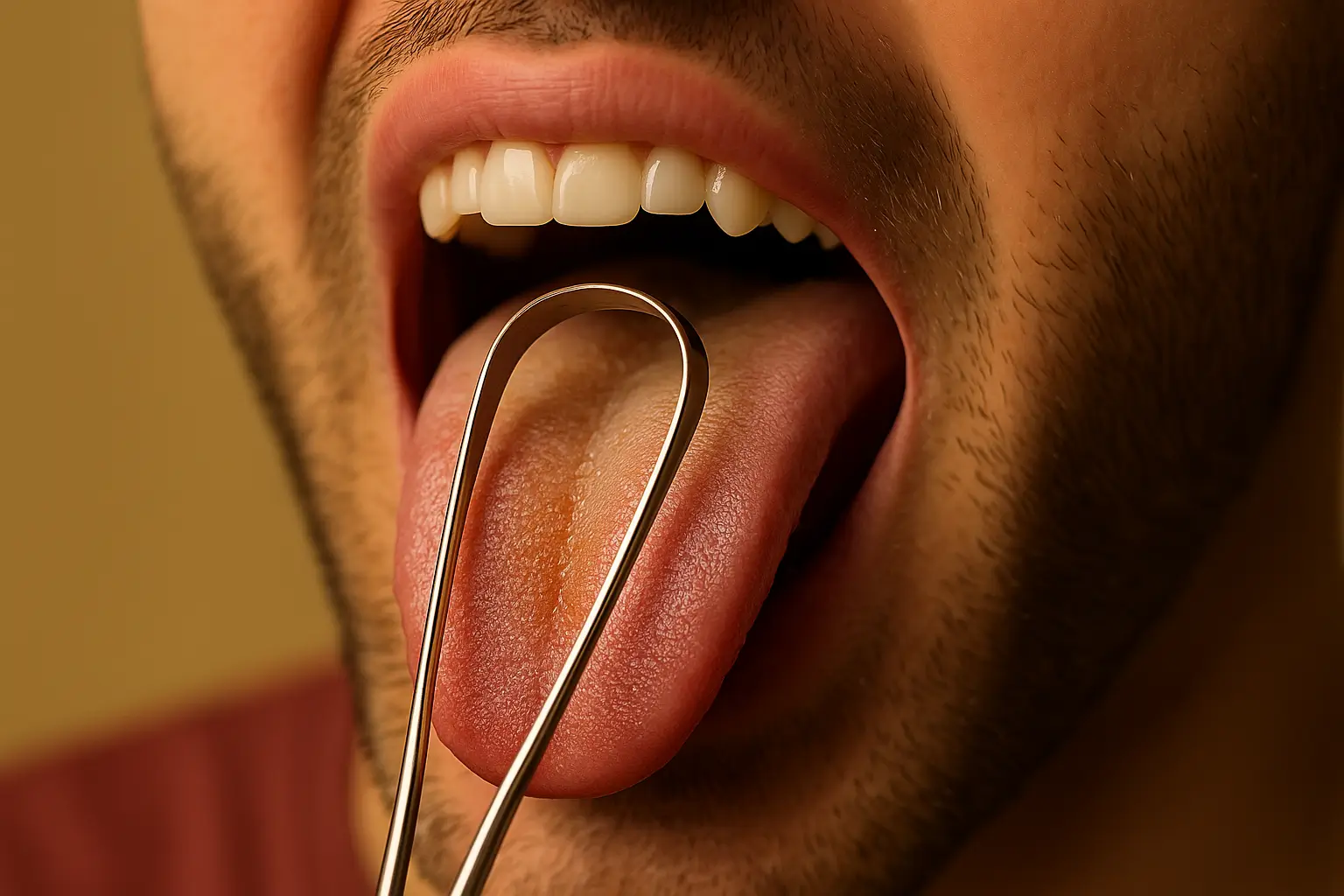 Lengua durante una limpieza bucal